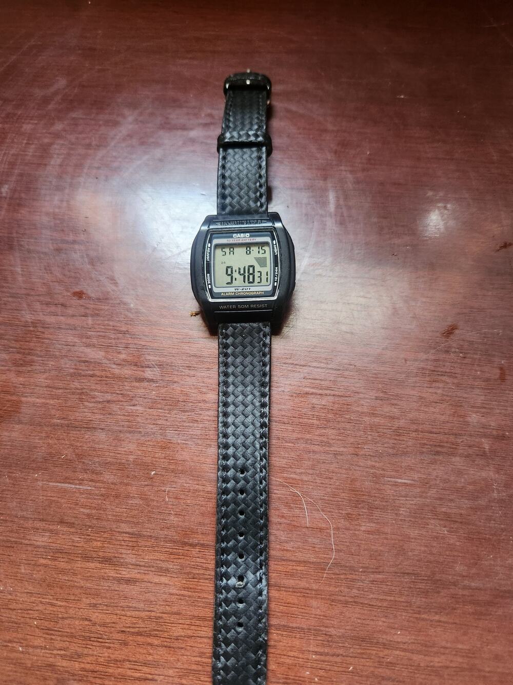 Casio W-201 Illuminator Digital Watch Black Resin Band Vintage